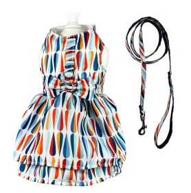 Chic Raindrop Harness Dress with Matching Leash - XL