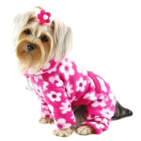 Full Blossom Fleece Turtleneck Pajamas - S