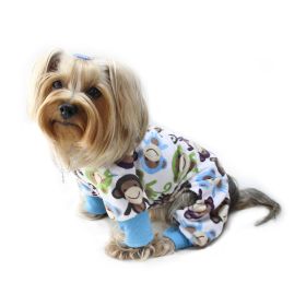 Ultra Soft Plush Minky Monkey Pajamas - M